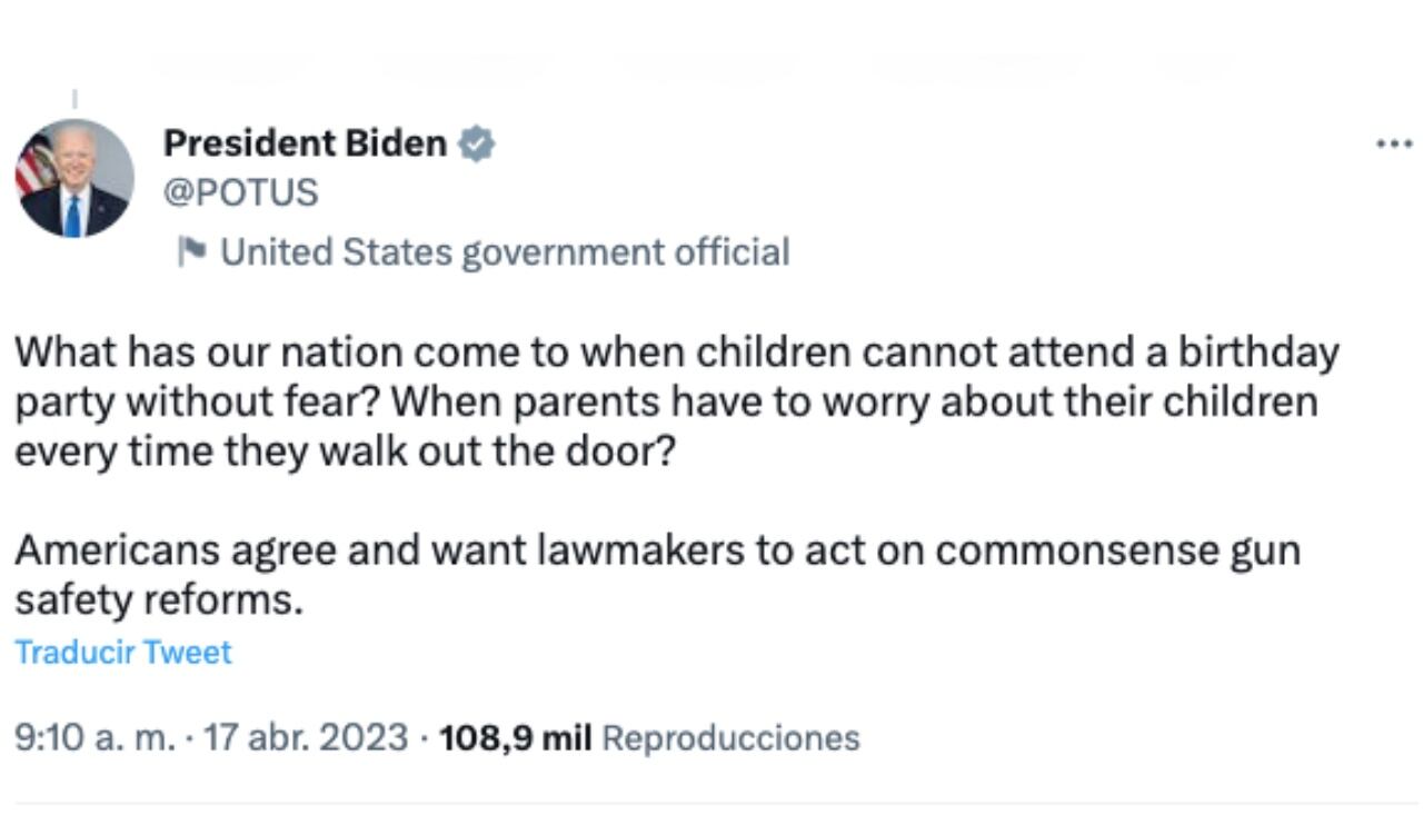 Así se manifestó el presidente Joe Biden ante los últimos tiroteos en Estados Unidos
