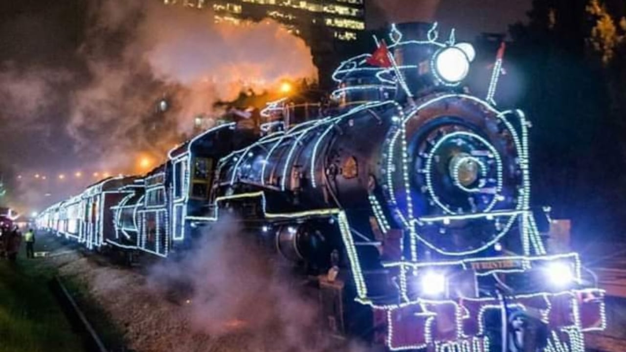 Todo listo para que los bogotanos disfruten del tren navideño de la sabana. La ruta inicia en el Centro Comercial Gran Estación.
