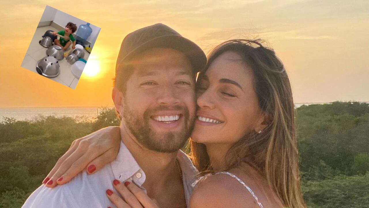 Valerie Domínguez y el Pollo Echeverri están felices con las ocurrencias de su hijo.