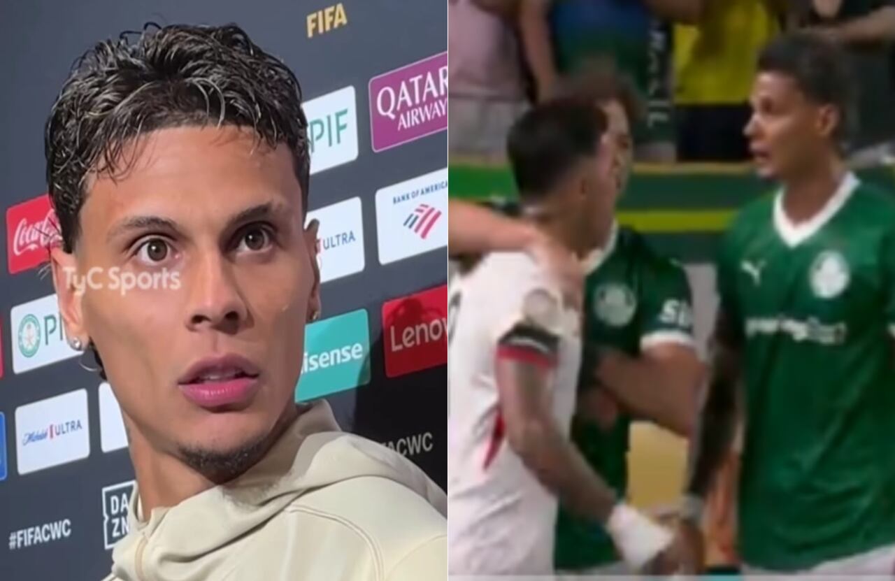 Richard Ríos tuvo discusión con un rival y la prensa de Argentina