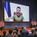 Zelenski reiteró su llamado a la ayuda internacional y pidió mayores sanciones contra Rusia