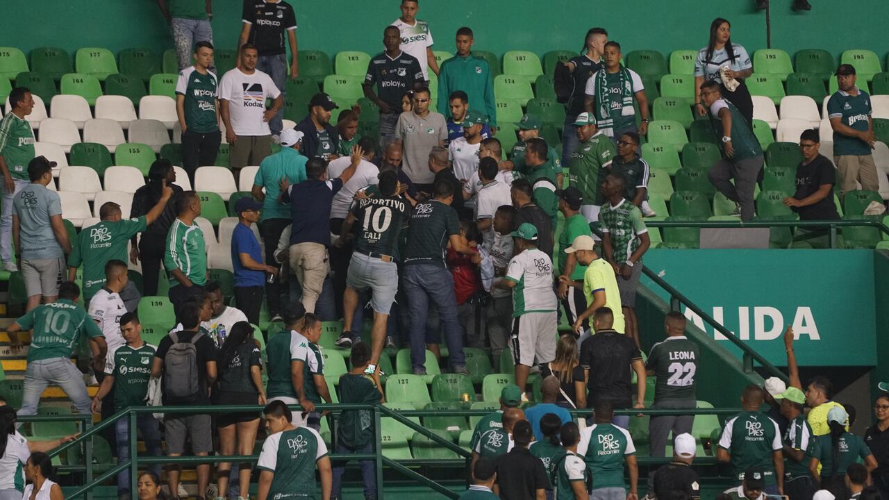 Disturbios en el estadio de palmaseca por la derrota del deportivo Cali frente al pasto