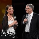 NEW YORK, NY - MAY 14: Melinda Gates and Bill Gates speak on stage during The Robin Hood Foundation's 2018 benefit at Jacob Javitz Center on May 14, 2018 in New York City. (Photo by Kevin Mazur/Getty Images for Robin Hood)