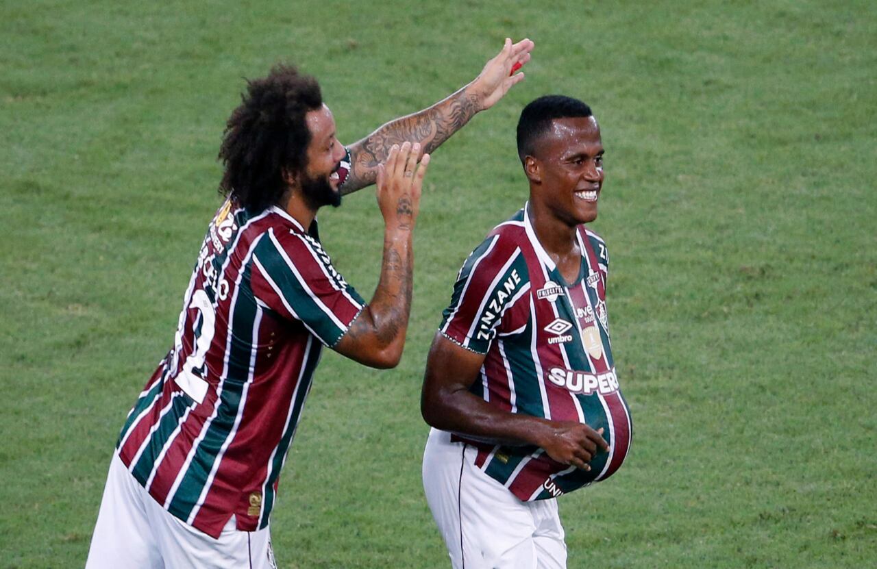 Marcelo y Jhon Arias juntos en Fluminense.