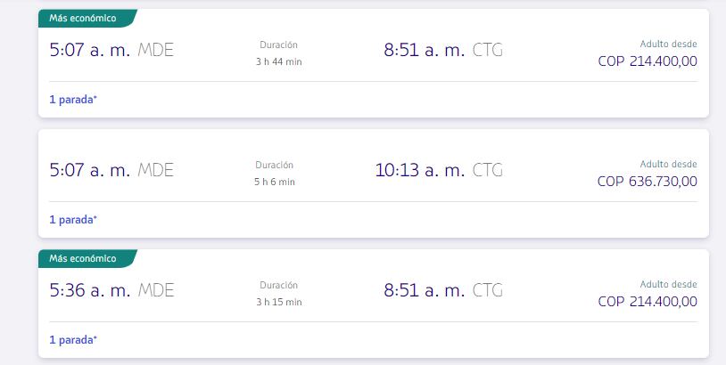 LATAM vuelo 5 de noviembre Medellín Cartagena