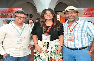 Rodrigo Pardo, Claudia Díaz y Camilo Sánchez.