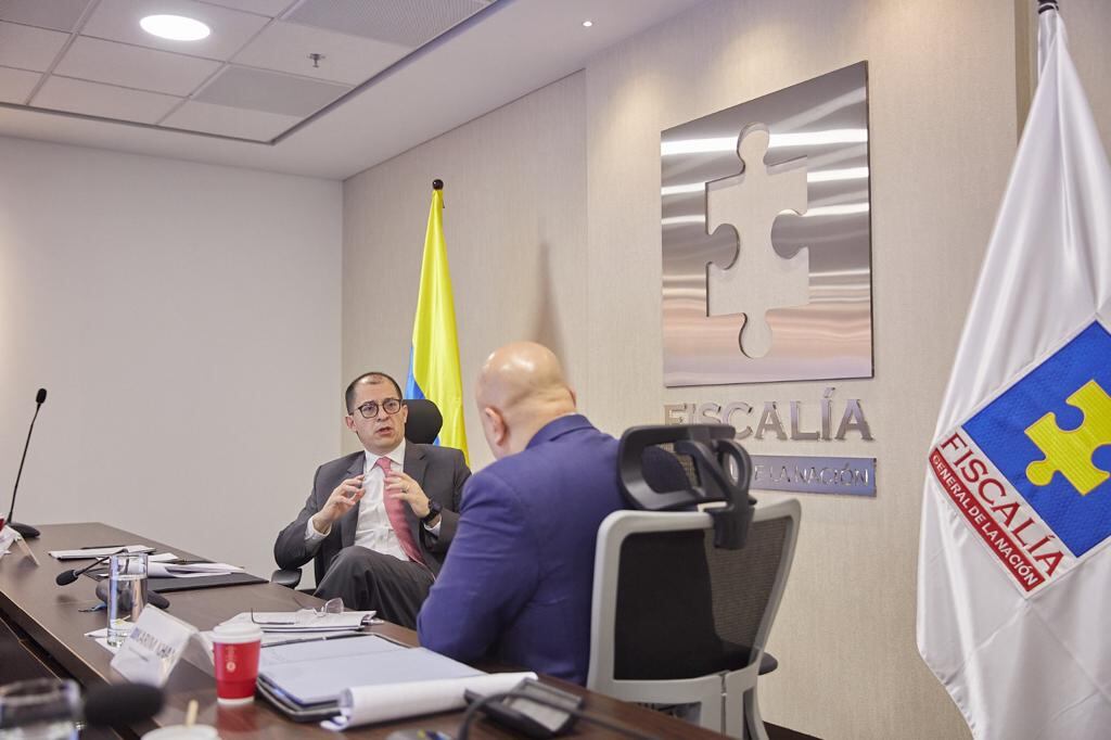 El encuentro entre el fiscal Francisco Barbosa y el fiscal de la Corte Penal Internacional Karim Khan.