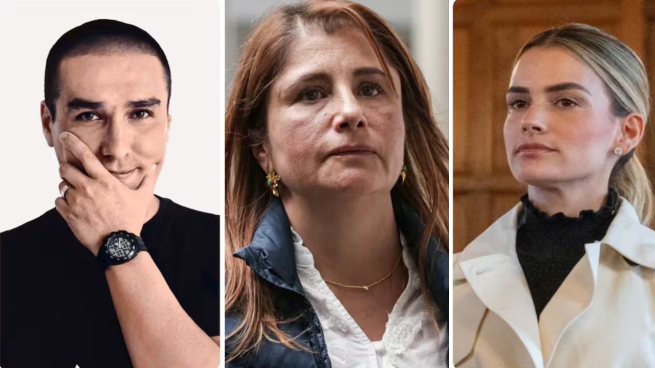 De izquierda a derecha: 'Matador', caricaturista colombiano; actual Defensora del Pueblo de Colombia, Iris Marín Ortiz, y primera dama de Colombia, Ana Lucía Pineda.