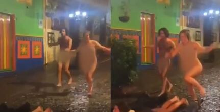 Pareja de extranjeros fue grabada mientras corrían desnudos en Guatapé