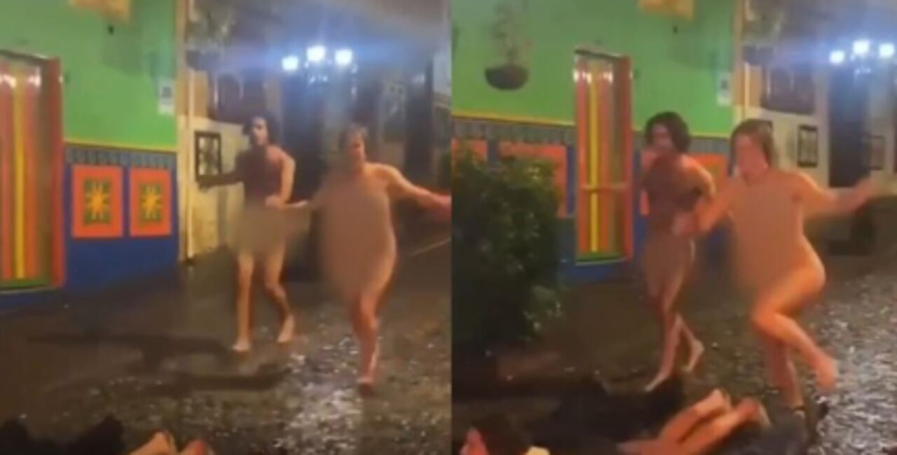 Pareja de extranjeros fue grabada mientras corrían desnudos en Guatapé
