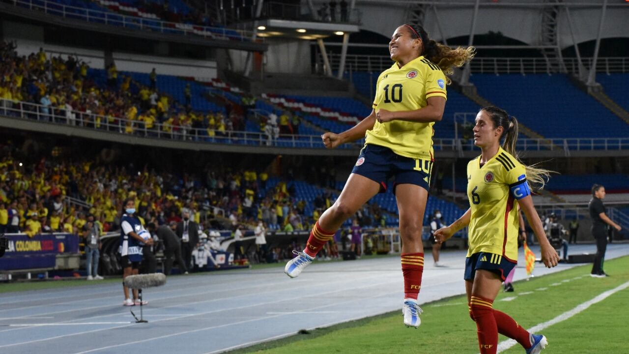 Leicy Santos marcó el primer tanto de la victoria de Colombia ante Bolivia en la Copa América Femenina