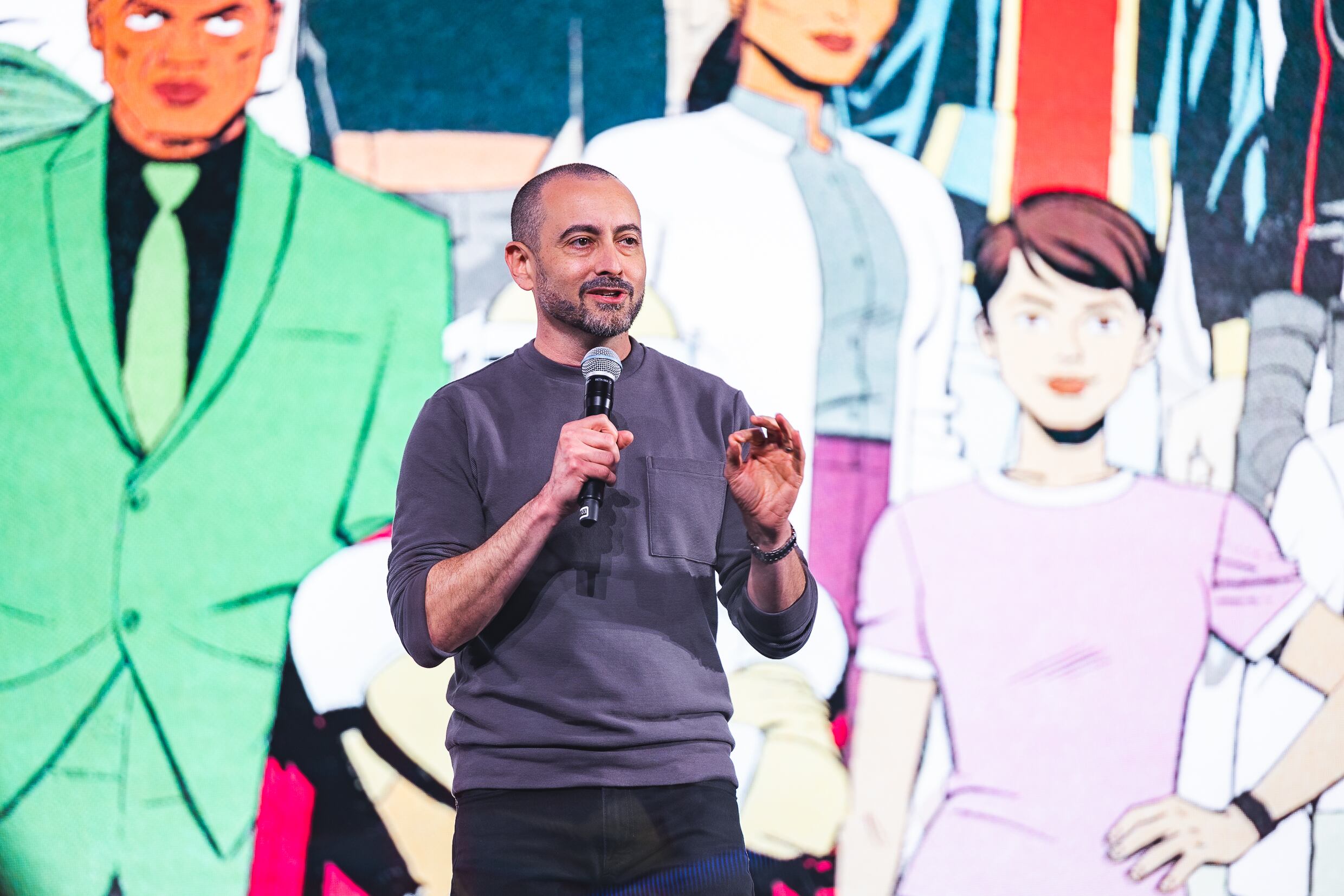 SAO PAULO, BRAZIL - NOVEMBER 09: Brad Winderbaum, Marvel production and development executive, speaks during Day 2 of the D23 Brazil: A Disney Experience at Transamerica Expo Center on November 09, 2024 in Sao Paulo, Brazil.  (Photo by Ricardo Moreira/Getty Images for Disney)