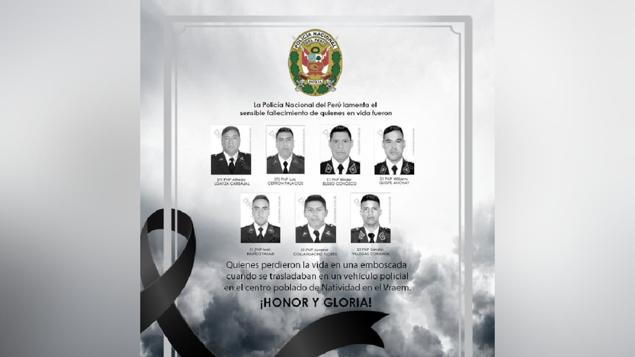 Violentos emboscan y matan a siete policías en Perú.