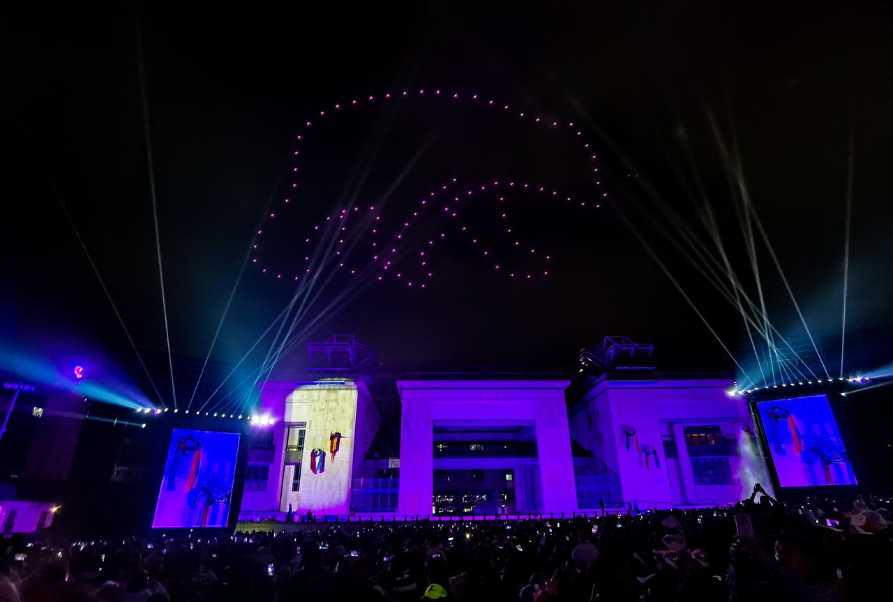 Show de luces por la época de Navidad.