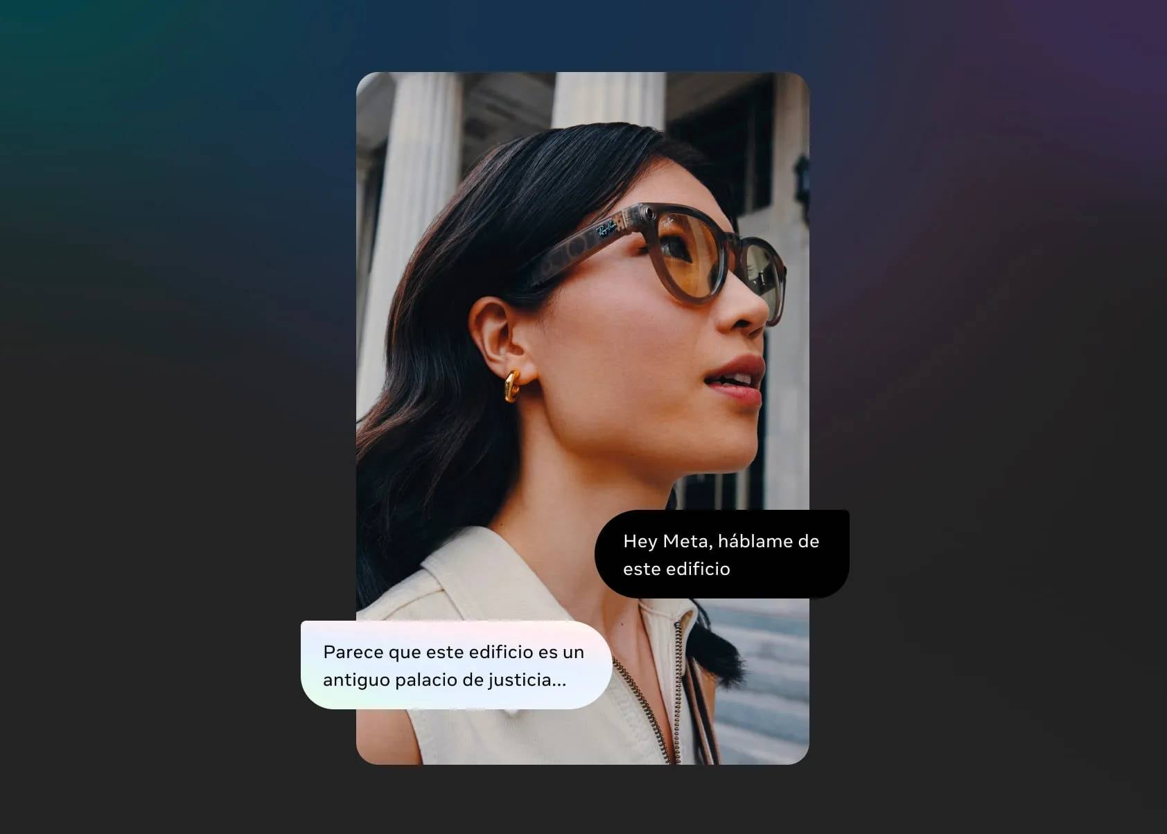 Las Gafas Ray-Ban Meta tienen una IA que reconoce sitios y brinda información sobre ellos.