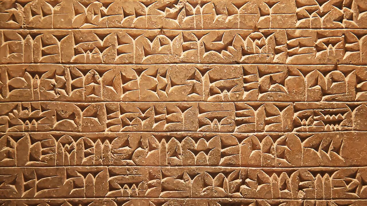 Escritura cuneiforme: Lenguaje empleado por las antiguas civilizaciones mesopotámicas.