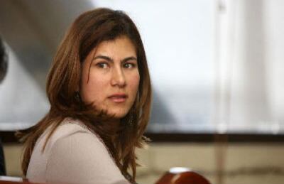 Alba Luz Florez Gelves, conocida como la 'Mata Hari', en una audiencia de febrero de 2011 por el caso de las chuzadas.