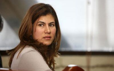 Alba Luz Florez Gelves, conocida como la 'Mata Hari', en una audiencia de febrero de 2011 por el caso de las chuzadas.