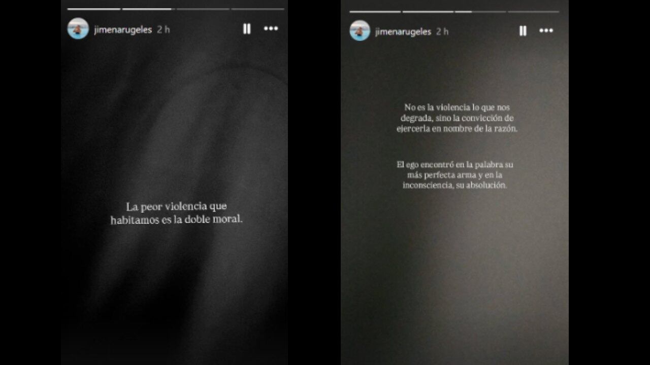 Palabras de Jimena Rugeles en Instagram