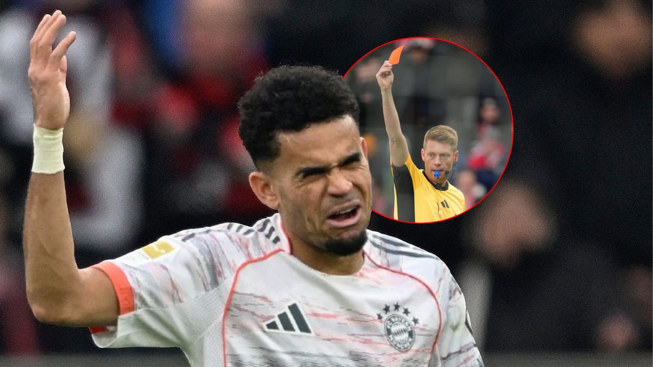 Luis Díaz protestó la roja que le sacaron en Alemania. Bayern Múnich tomó decisión por fallo del juez Christian Dingert