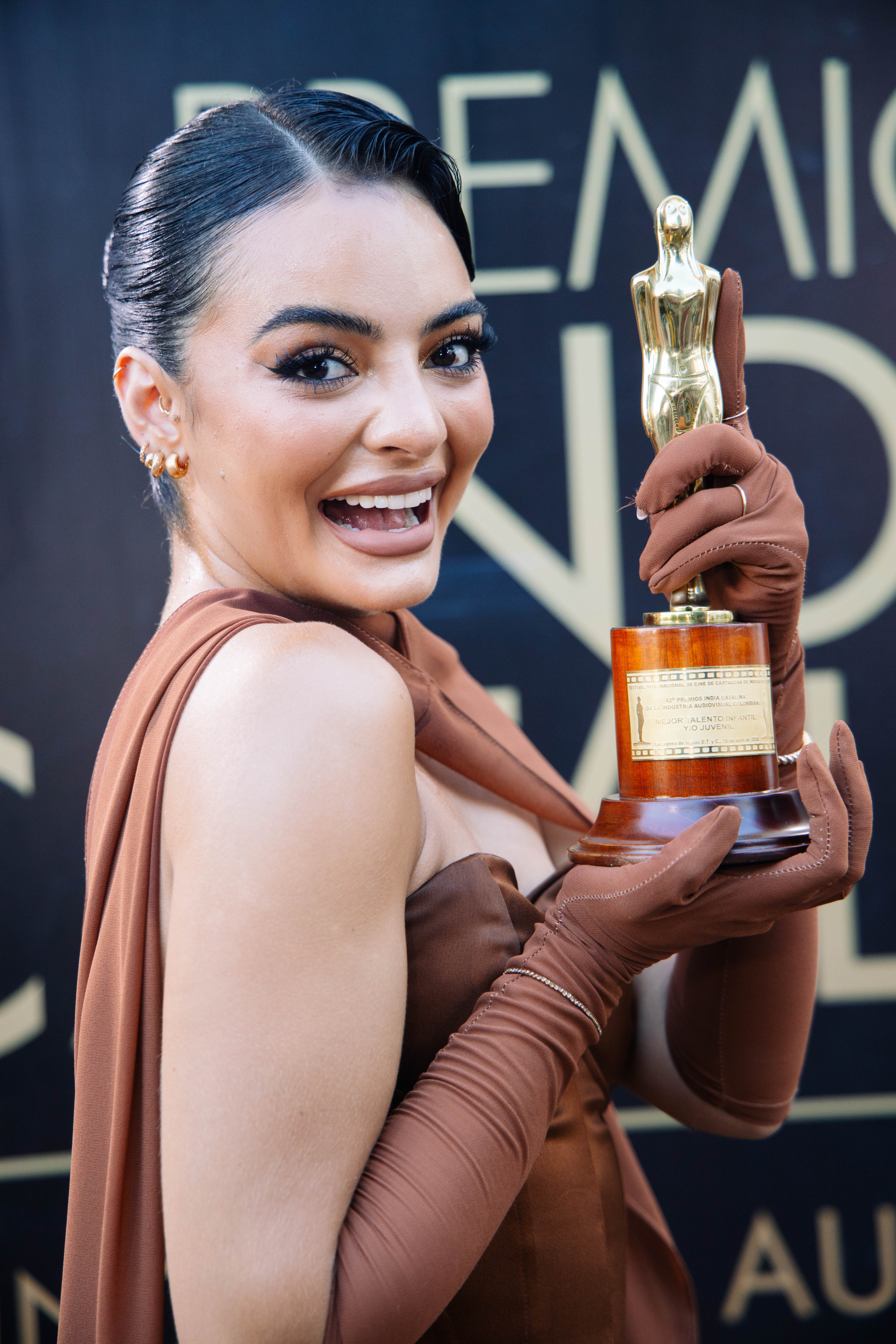 Majo Vargas en los Premios India Catalina.