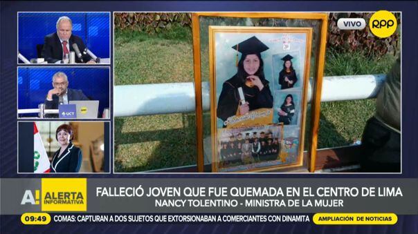 Katherine Gómez, de 18 años, fue bañada en gasolina por su expareja.