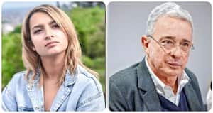 Andrea Petro y Álvaro Uribe.