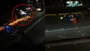 El accidente quedó grabado en un video que se ha vuelto viral.