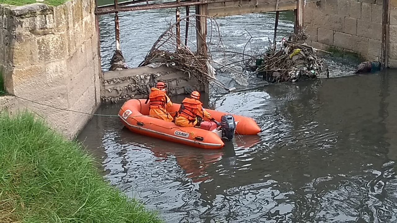 Operativos de búsqueda en el río Tunjuelito.