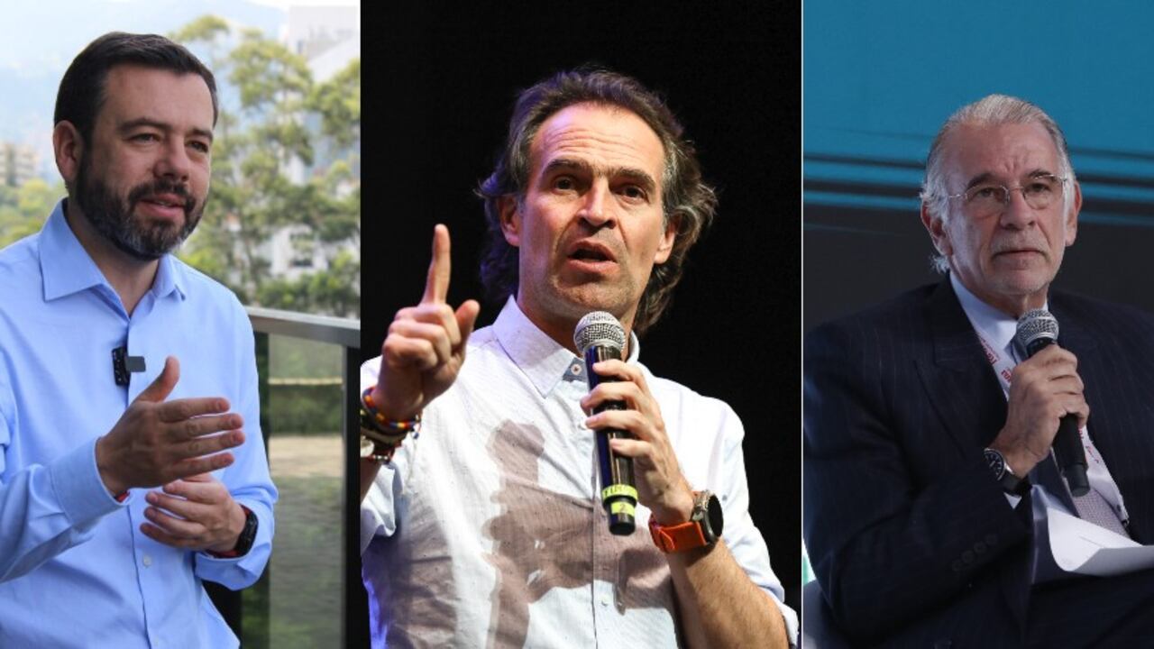 Carlos Fernando Galán, alcalde de Bogotá; Federico Gutiérrez, alcalde de Medellín; y Eduardo Verano de la Rosa, gobernador del Atlántico.