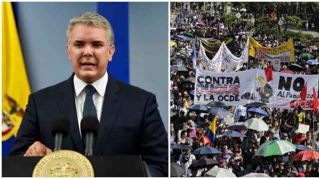 Durante tres días consecutivos, cientos de bogotanos han ido a manifestarse a la 7 con 146, donde tiene un apartamento Iván Duque