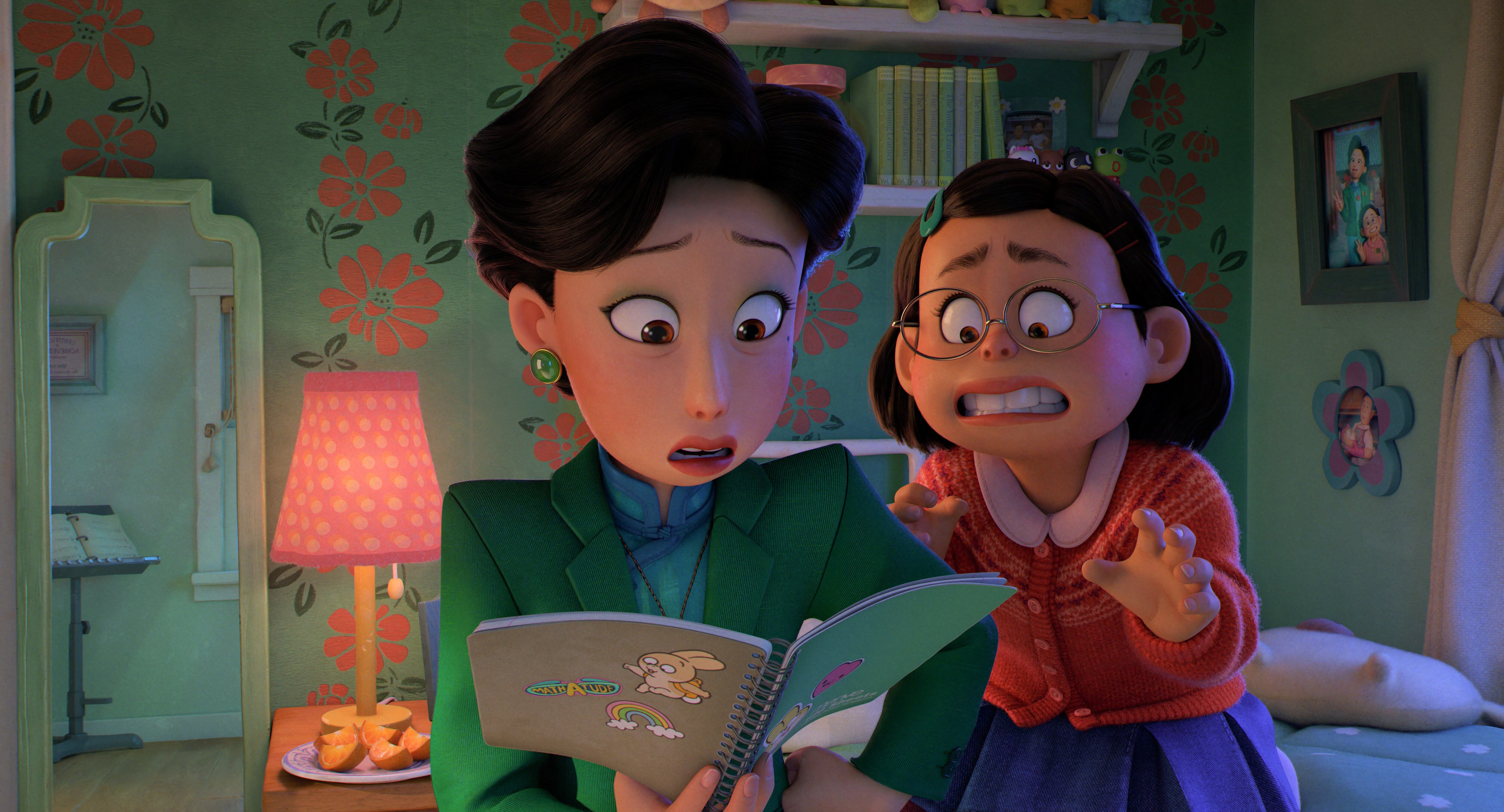 MOTHER, PLEASE! -- Disney and Pixar’s all-new original feature film “Turning Red” introduces 13-year-old Mei Lee and her mother, Ming. They’ve always been close, so when Mei begins showing interest in typical teenager things—like boys, for example—Ming is a little (or a lot) tempted to overreact. Featuring Rosalie Chiang as the voice of Mei Lee, and Sandra Oh as the voice of Ming, “Turning Red” opens in theaters on March 11, 2022. © 2021 Disney/Pixar. All Rights Reserved.