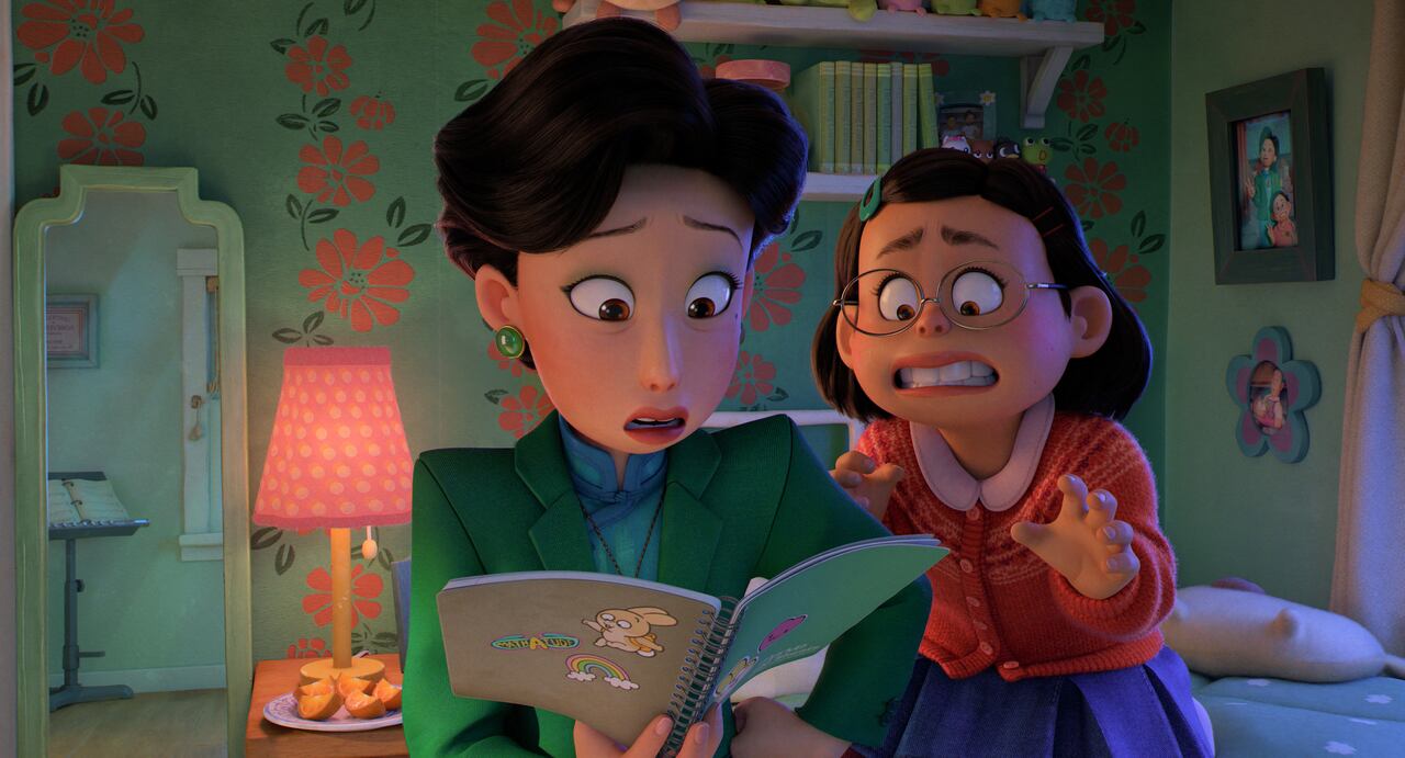 MOTHER, PLEASE! -- Disney and Pixar’s all-new original feature film “Turning Red” introduces 13-year-old Mei Lee and her mother, Ming. They’ve always been close, so when Mei begins showing interest in typical teenager things—like boys, for example—Ming is a little (or a lot) tempted to overreact. Featuring Rosalie Chiang as the voice of Mei Lee, and Sandra Oh as the voice of Ming, “Turning Red” opens in theaters on March 11, 2022. © 2021 Disney/Pixar. All Rights Reserved.