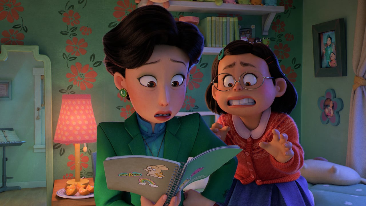 MOTHER, PLEASE! -- Disney and Pixar’s all-new original feature film “Turning Red” introduces 13-year-old Mei Lee and her mother, Ming. They’ve always been close, so when Mei begins showing interest in typical teenager things—like boys, for example—Ming is a little (or a lot) tempted to overreact. Featuring Rosalie Chiang as the voice of Mei Lee, and Sandra Oh as the voice of Ming, “Turning Red” opens in theaters on March 11, 2022. © 2021 Disney/Pixar. All Rights Reserved.