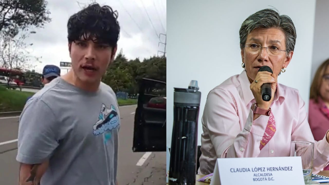 Andrés Hurtado y la alcaldesa de Bogotá, Claudia López.