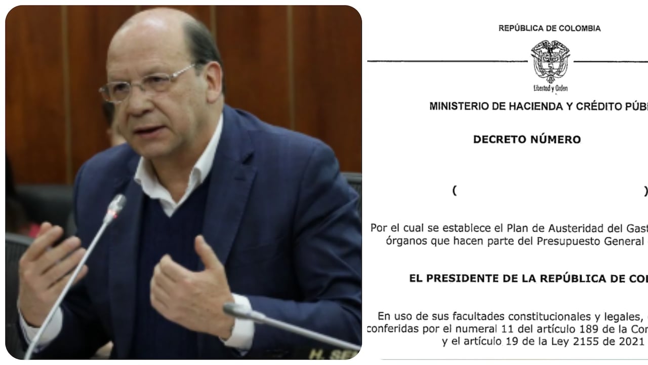 Germán Ávila, ministro de Hacienda. Está abierto para comentarios el borrador de decreto sobre austeridad en gasto público.