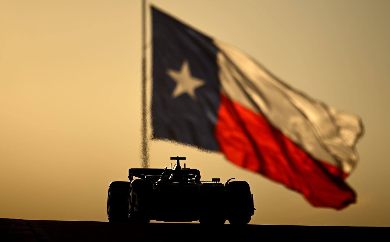 AUSTIN, TEXAS - OCTOBER 21: Charles Leclerc of Monaco driving the (16) Ferrari F1-75 on track during practice ahead of the F1 Grand Prix of USA at Circuit of The Americas on October 21, 2022 in Austin, Texas. (Photo by Clive Mason - Formula 1/Formula 1 via Getty Images)