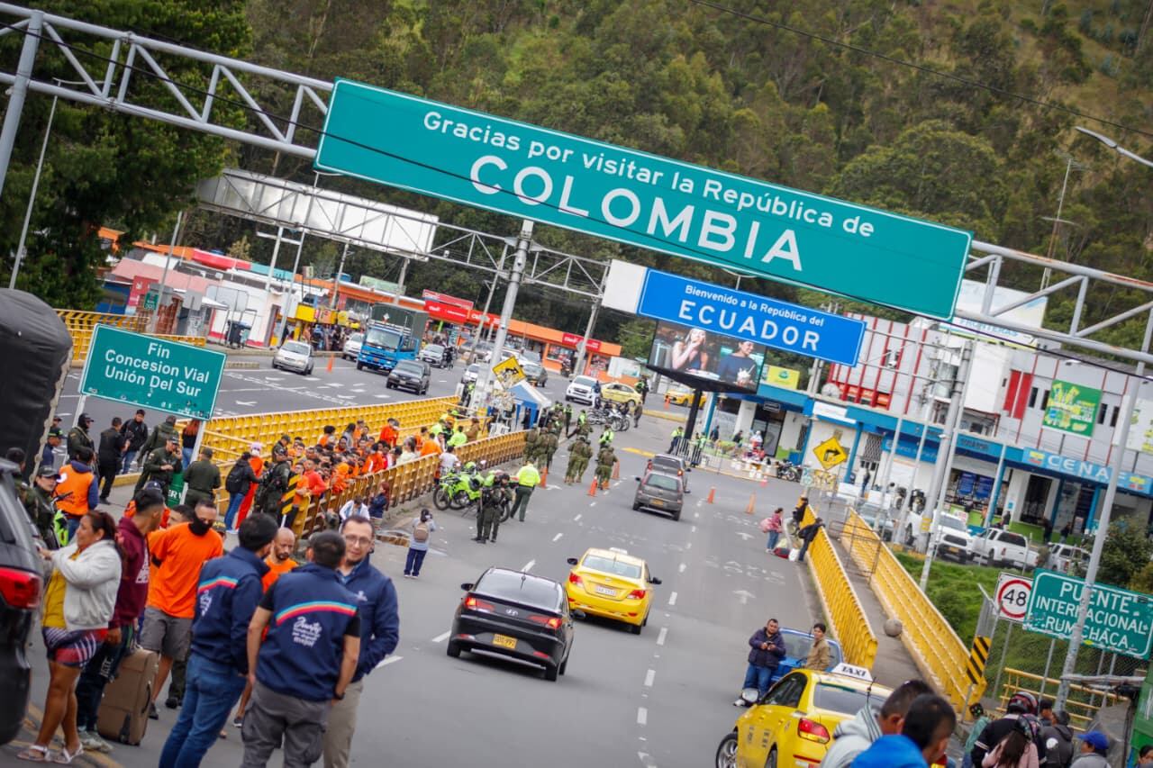 Frontera de Colombia y Ecuador.