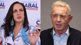 María Fernanda Cabal y Álvaro Uribe.