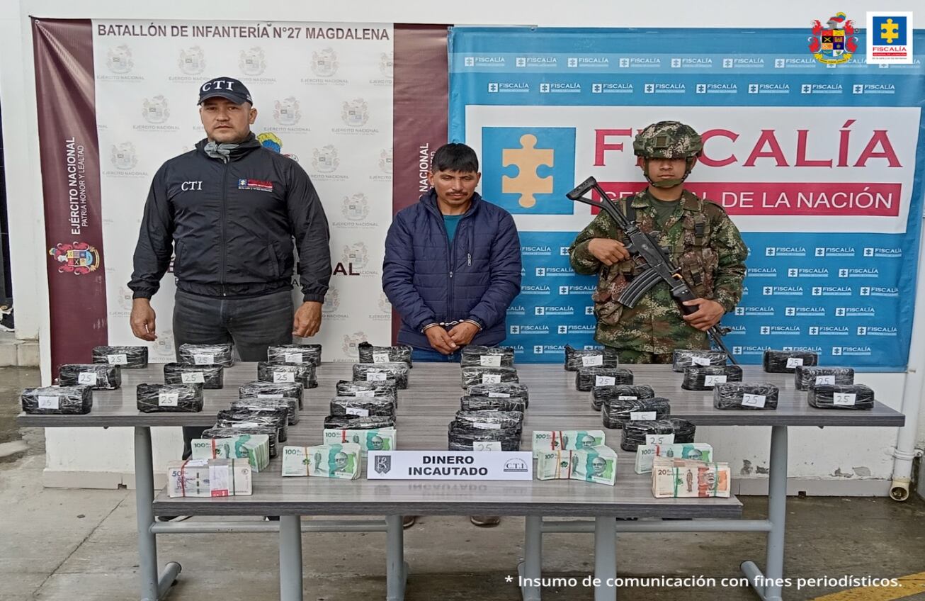 Capturan a hombre que transportaba $945 millones en un camión por vías del Huila.