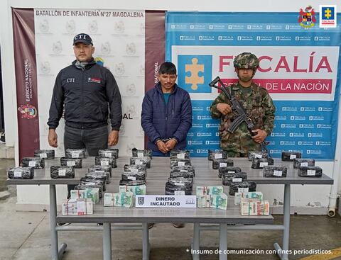 Capturan a hombre que transportaba $945 millones en un camión por vías del Huila.