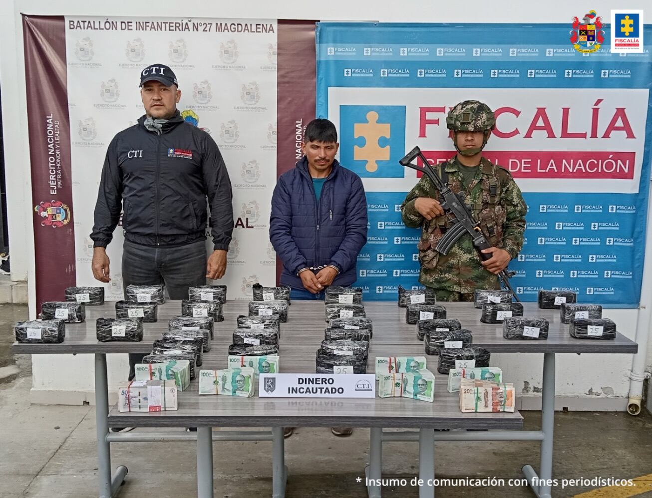 Capturan a hombre que transportaba $945 millones en un camión por vías del Huila.