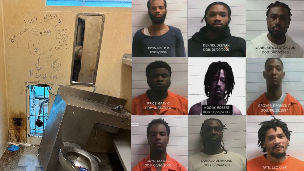 10 prisioneros escaparon de una cárcel en New Orleans.