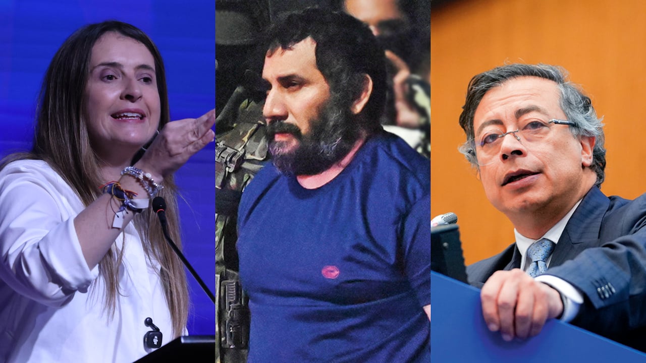 Paloma Valencia, alias Fito y Gustavo Petro.