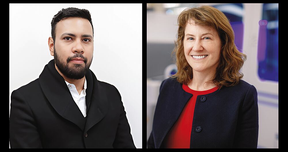 A la izquierda, Bobbi S. Pritt, de Mayo Clinic Estados Unidos. A la derecha, Esteban Vanegas, de la Fundación Santa Fe de Bogotá.