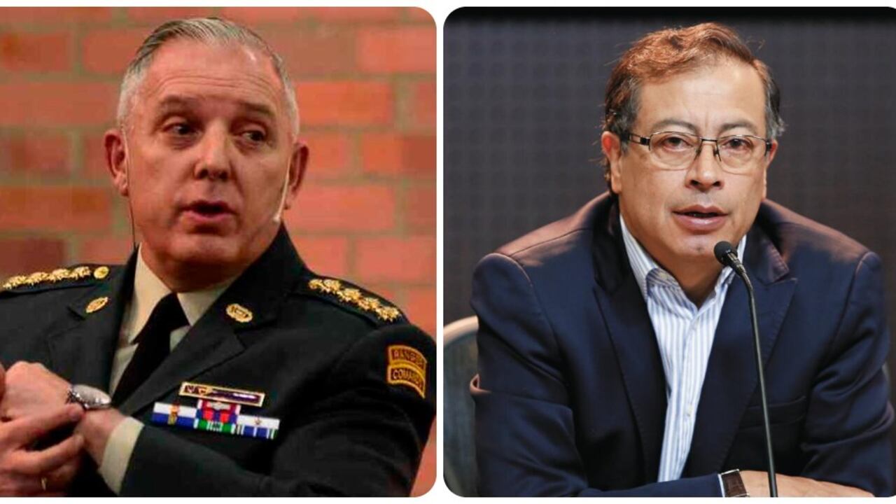 El general (r ) Alberto José Mejía y Gustavo Petro