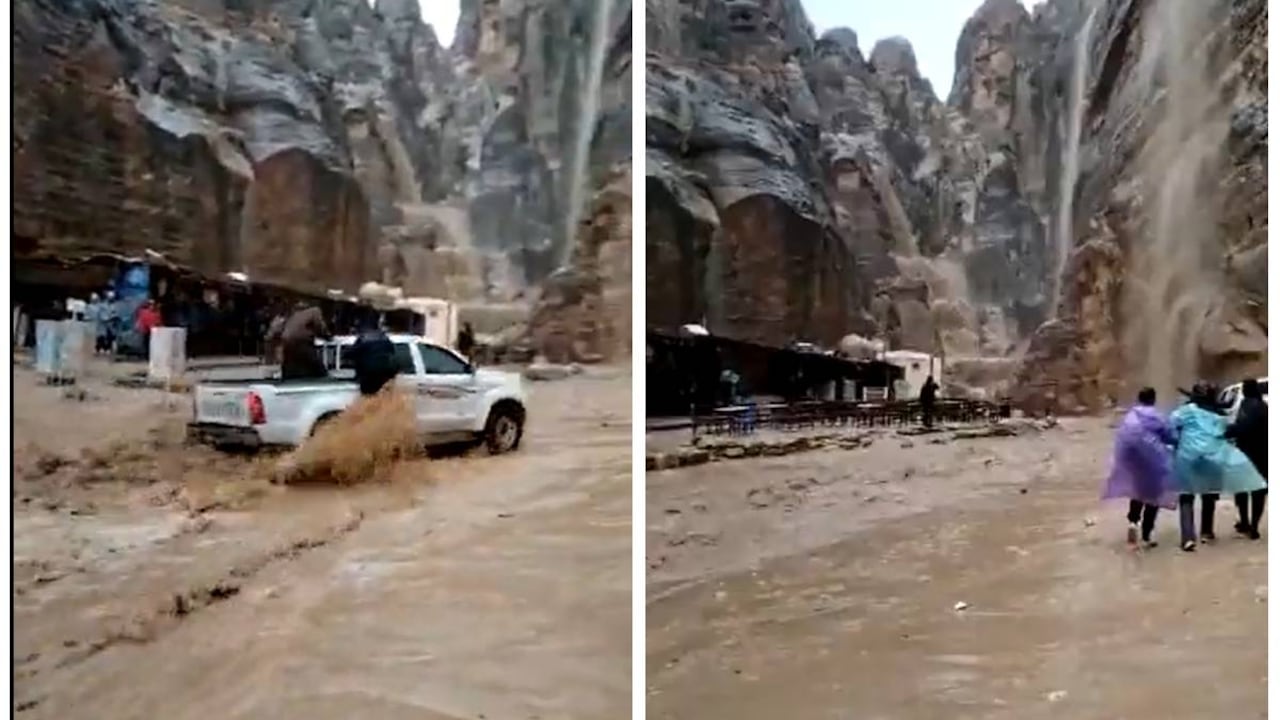 Emergencia por inundaciones en ciudad jordana de Petra.