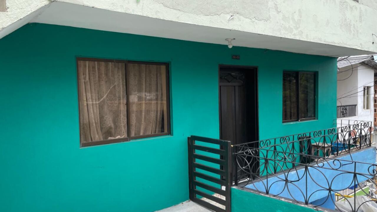 Casa donde fallecieron las tres personas en Medellín.