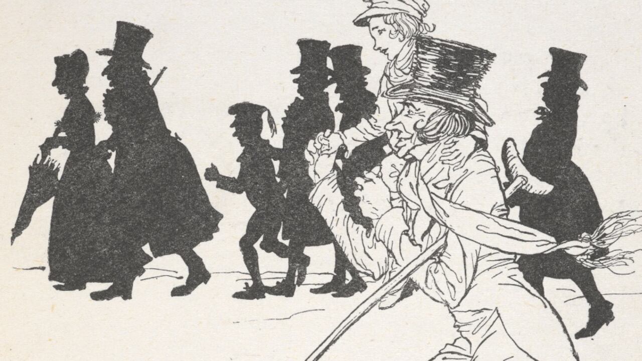 Ilustración de A Christmas Carol de Dickens firmada por Arthur Rackam en 1915. Wikimedia Commons