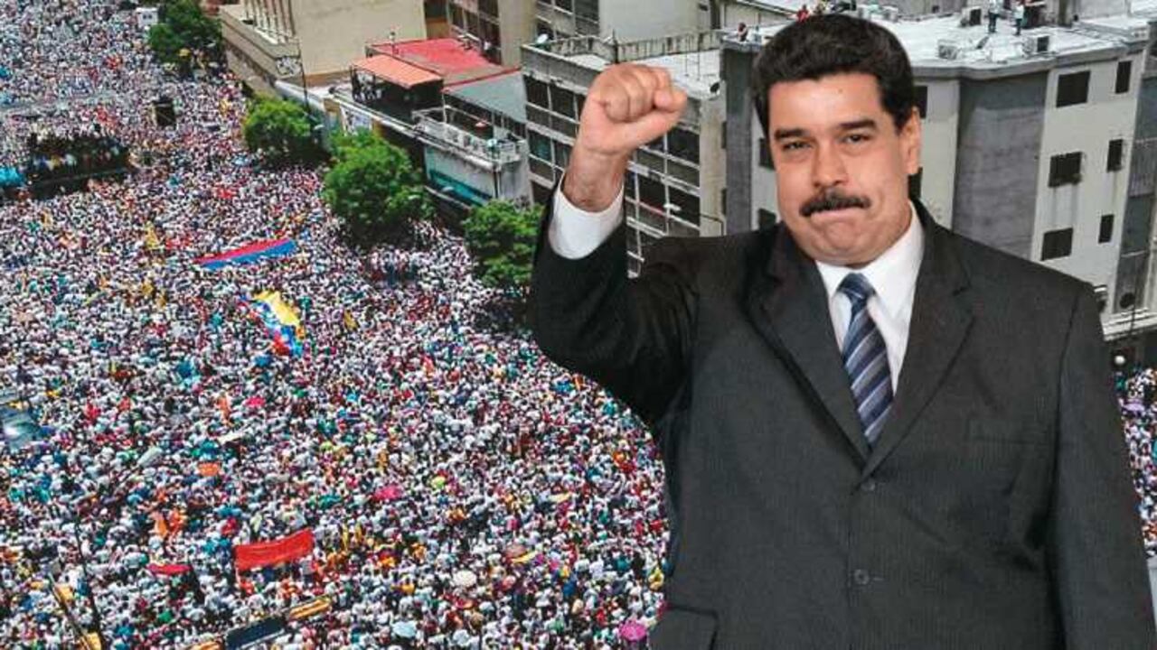El gobierno de Nicolás Maduro organizó una marcha para contrarrestar la movilización convocada por la oposición.